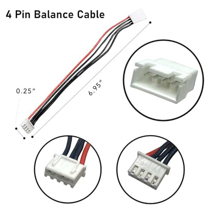 MaximalPower Charging Cables for Yuneec 7500mAh Q500 Battery | 3 Different Cables for Your Drone RC Quadcopter Battery Charging Needs (Charging Cables only)