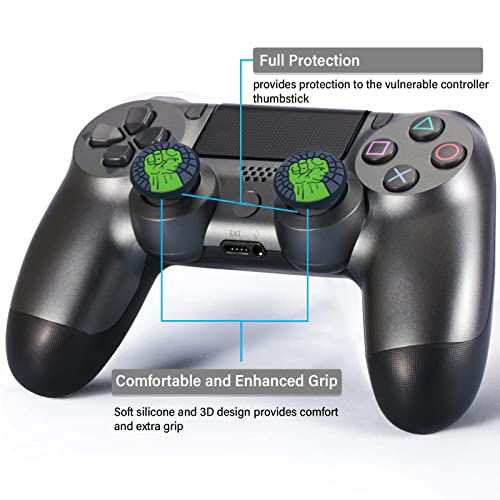 Controller Thumb Grips, 8PCS Analog Printing Joystick Cap, Non-Slip Silicone Handle Protection Cover for PS Xbox Series X/S, Xbox One, Switch PRO Controller