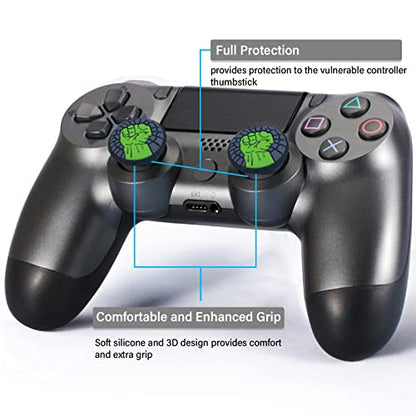 Controller Thumb Grips, 8PCS Analog Printing Joystick Cap, Non-Slip Silicone Handle Protection Cover for PS Xbox Series X/S, Xbox One, Switch PRO Controller