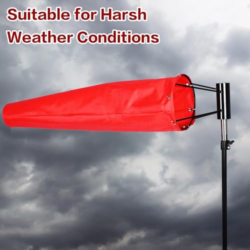 tonchean 8'' × 36'' Heavy Duty Airport Windsock Wind Measurement Sock Bag