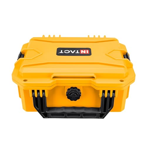 Eylar 11.8" Intact Series Compact Hard Camera Case, Lightweight and Durable Stacker Design with Foam (Yellow) - color: Yellow
