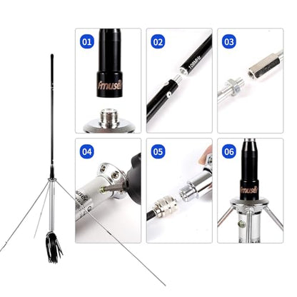 GP100 1/4 Wave Outdoor FM Transmitter Antenna 88-108MHz