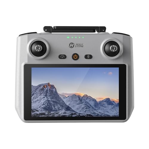 Holy Stone HS600D 3-Axis Gimbal 8K Camera Drone with 5.5-inch Full HD Display Remote Control, Level-6 Wind Resistance, 6KM Transmission, 80-Min Flight, Smart Track, Auto Return