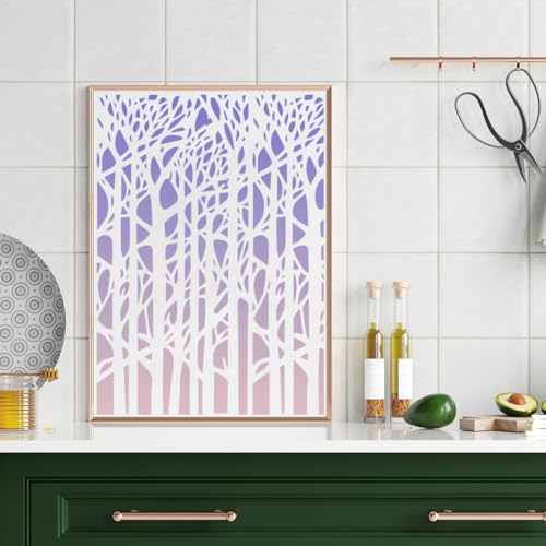 Stencils for Crafts Reusable Art Stencils for Painting 8"x4" - style: Floral