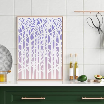 Stencils for Crafts Reusable Art Stencils for Painting 8"x4" - style: Floral