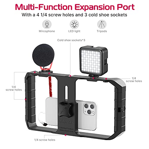 ULANZI U Rig Pro Smartphone Video Rig, Filmmaking Vlogging Case Phone Video - color: Black
