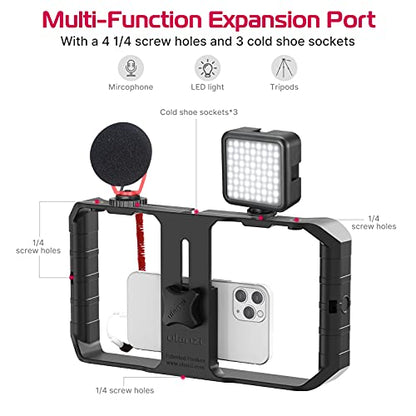 ULANZI U Rig Pro Smartphone Video Rig, Filmmaking Vlogging Case Phone Video - color: Black