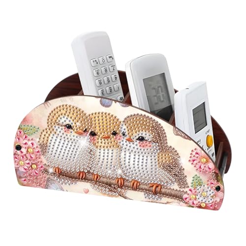 JISHSHAY Diamond Painting Remote Control Holder Bird Diamond Art Remote Holder Bird Gem Art Organizer Box Gem Painting Organizer Case Embroidery Storage Case Mosaic Kits for Adults Storage Box - color: Bird 2