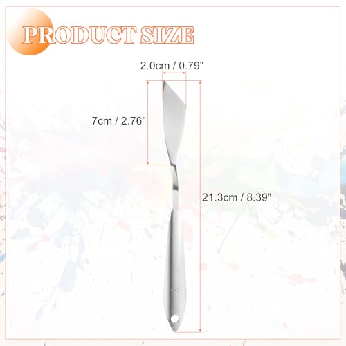 HARFINGTON 2pcs Palette Knife Painting Tool 8.39" Stainless Steel Silver
