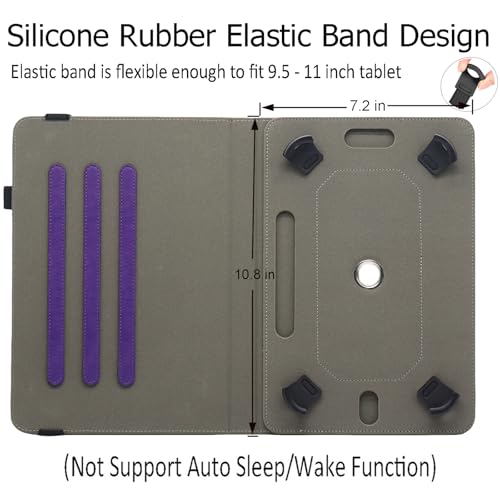 Universal 10 10.1 11 Inch Android Tablet Case Cover for 9.6-11 Inch Tablet - color: Dark Purple