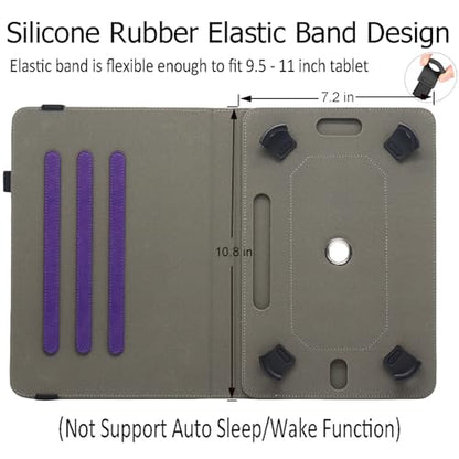 Universal 10 10.1 11 Inch Android Tablet Case Cover for 9.6-11 Inch Tablet - color: Dark Purple