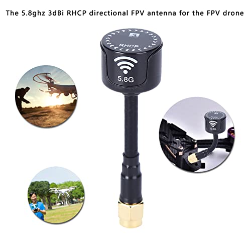 5.8Ghz 3dBi RHCP FPV Antenna for Long Range Quadcopter Drone Racing (RP-SMA Inner Hole)