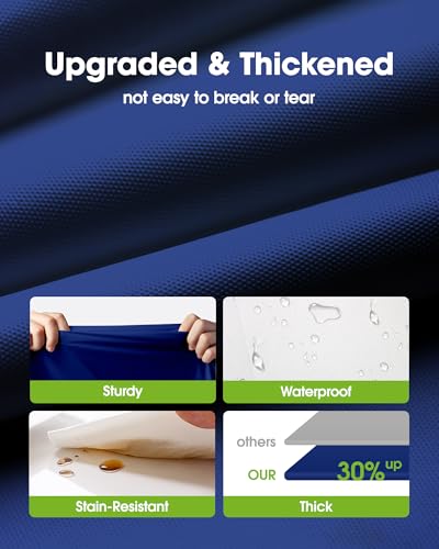 Pureegg Plastic Table Cloth Disposable 6 Pack, 54 x 108 Inch, Navy Blue - color: Navy Blue, size: 54" X 108" Rectangle