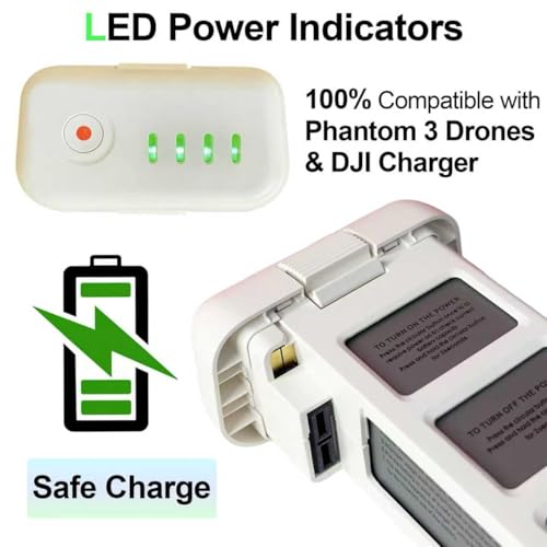 Phantom 3 Battery 4500mAh 15.2V Intelligent Flight Replacement Extended Battery, 23-Min Flight Time, for DJI Phantom 3 Pro/Advanced/4K/SE/Standard Drone