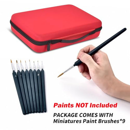 Model Paint Storage Case for Testors, Holds 60 Bottles, Paints Not Included - color: Red