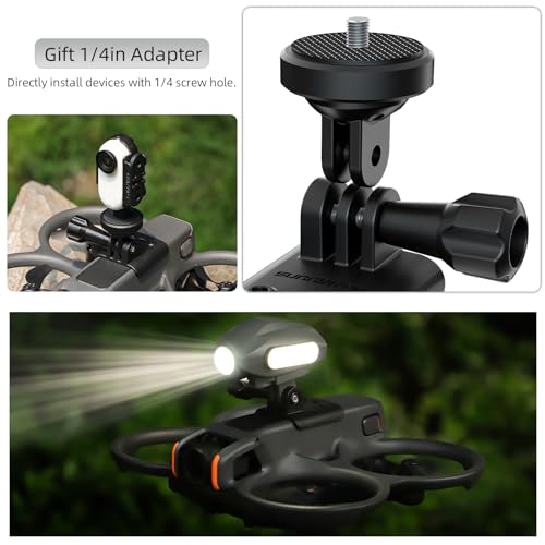 Extension Mount Adapter+ Led Light Kit for DJI Avata 2, Drone Search Light Strobe Light+Camera Mount Bracket for DJI Avata 2 - color: Stand Kit