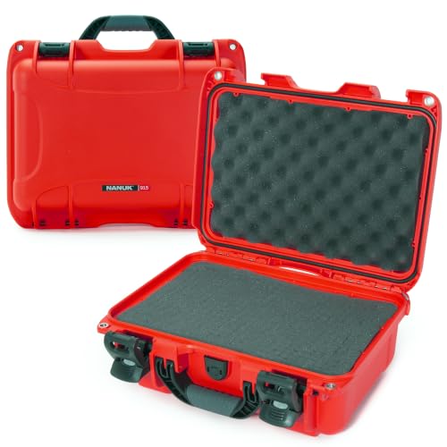 NANUK 915 Hard Case with Cubed Foam – Compact Waterproof Travel Camera Hard Case with Padded Dividers, 13.8” x 9.3” x 6.2” – Dustproof and Impact Resistant, Airline Carry-On Approved – Red - color: Red, size: Cubed Foam