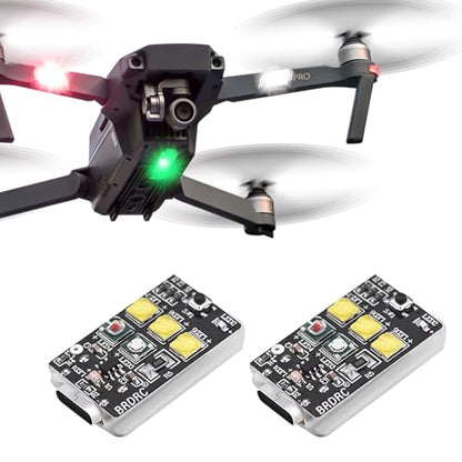 x xotic tech Mini Drone Strobe Light Super Bright LEDs Compatible with DJI RC Quadcopters Drone Night Flying Anti Collision LED Lamp Rechargable Accessories(2 Sets) - size: 2 Sets