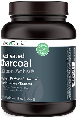 Viva Doria Virgin Activated Charcoal Powder, Hardwood Derived, Food Grade, 16 Oz (1 Pound) - size: 1 Pound (Pack of 1)