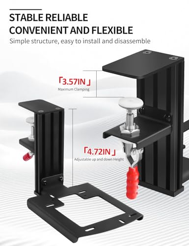 Metal Desk Mount for Flight Sim Stick Compatible with Thrustmaster SimTask Farmstick, T-Flight Hotas One, T-Flight Hotas X, T16000M FCS, TCA Sidestick, Quick Release/ Sturdy Clamp/ Height Adjustable