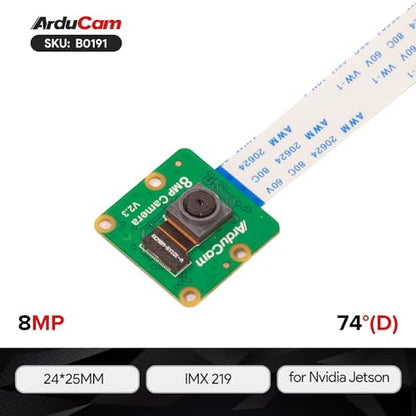 Arducam 8MP IMX219 Camera Module Compatible with NVIDIA Jetson Orin NX/AGX Orin, Fixed Focus - size: Fixed Focus