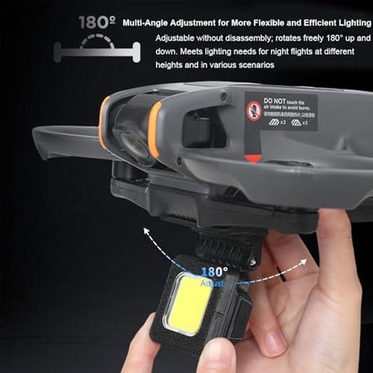 Rechargeable Night Flying Light for DJI AVATA 2, LED Navigation Light with 3-Mode& 180° Adjustment Night Flights Drone Protection Safety Flight