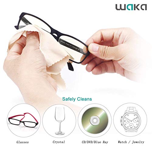 waka 10 Pack Microfiber Cleaning Cloth, 6x7 Lint Free Cloth for Eyeglasses