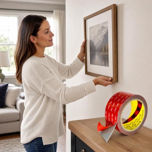 Double Sided Tape Heavy Duty, 3-Roll Set, 1/4 in, 1/2 in , 1 in Widths - size: 1/4", 1/2", 1"