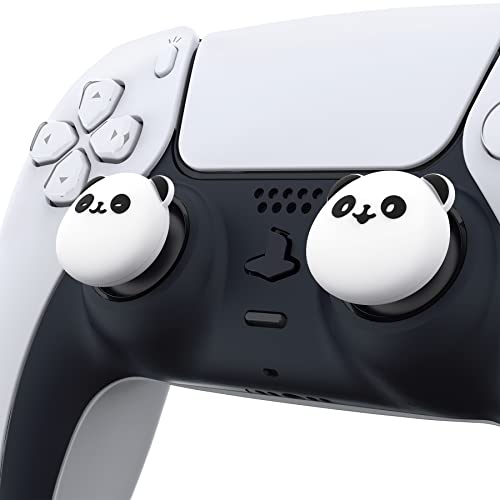 PlayVital Cute Thumb Grip Caps for ps5, Edge, ps4 Controller, Silicone Analog Stick Cover for Xbox Series X/S, Elite Series 2 Controller, Thumbstick Caps for Switch 2 Pro Controller - Chubby Panda - color: Chubby Panda