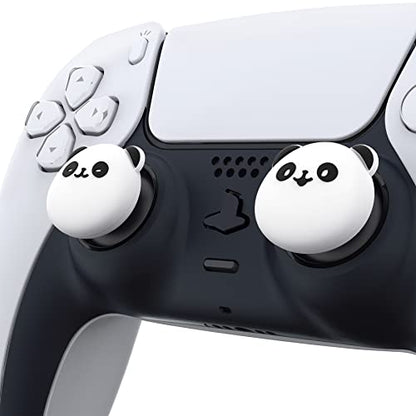 PlayVital Cute Thumb Grip Caps for ps5, Edge, ps4 Controller, Silicone Analog Stick Cover for Xbox Series X/S, Elite Series 2 Controller, Thumbstick Caps for Switch 2 Pro Controller - Chubby Panda - color: Chubby Panda