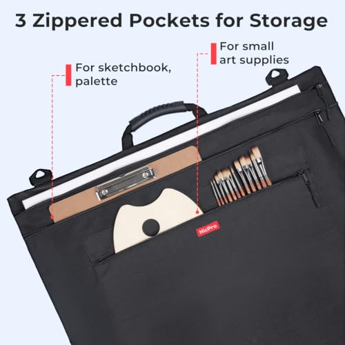 Nicpro Light Weight Art Portfolio Bag, 36x48 Extra Large Art Portfolio Case - size: 36 x 48 inches