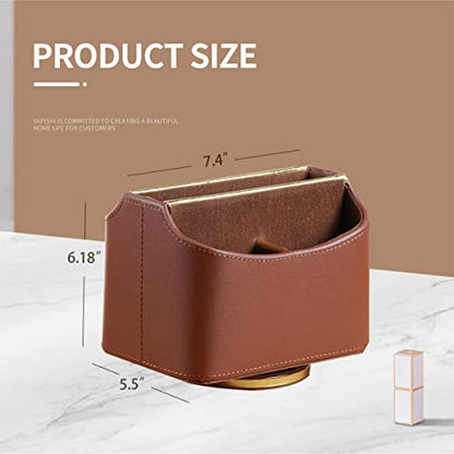 360° Swivel Remote Control Holder,TV Remote Caddy for Nightstand Table,Gold - color: coffee