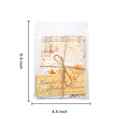 Scrapbook Supplies Kit, 400PCS Vintage Floral Paper & Stickers