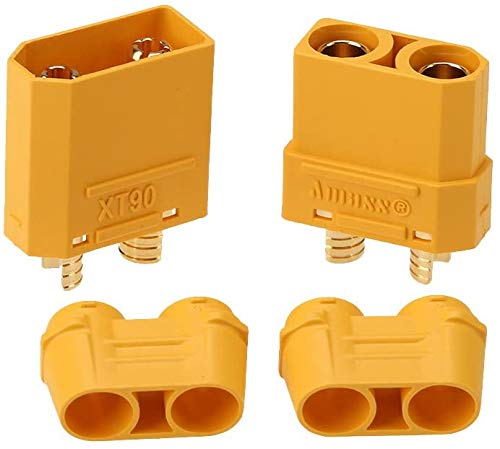 5 Pairs Amass XT-90 XT90H Plug Male and Female Connector Adapter with Plastic Housing for RC Lipo Battery - size: 5 Pairs XT90H