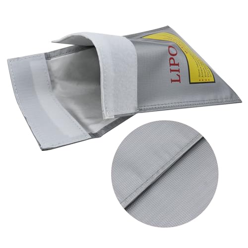 Lithium Battery Explosion-Proof Bag High Temperature Storage Protective Bag Safe Flame Retardant Multi-Functional Fireproof Bag 18 * 23cm Silver 1PCS - color: Silver