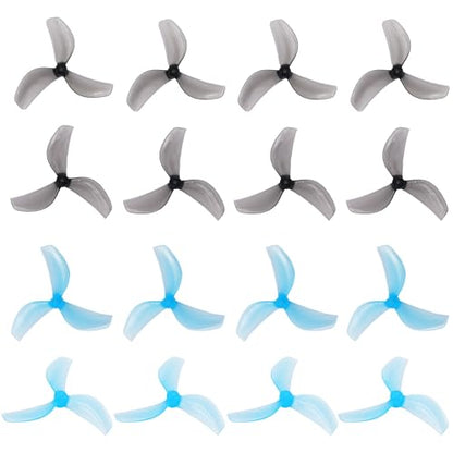 RC Propeller Gemfan 45mm 3-Blade Propeller for RC FPV Drone(Grey+Blue) - color: Grey+blue
