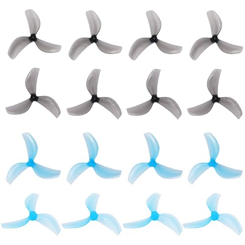 RC Propeller Gemfan 45mm 3-Blade Propeller for RC FPV Drone(Grey+Blue) - color: Grey+blue