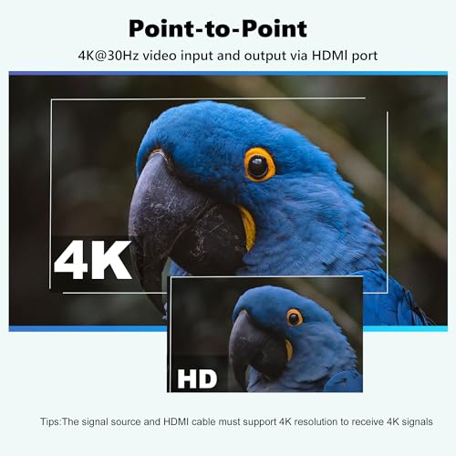 4K Wireless HDMI Transmitter and Receiver,20-Channel Adjustable,0.1s Latency,1500FT Wireless Video Transmitter and Receiver with UVC Out for Live Streaming