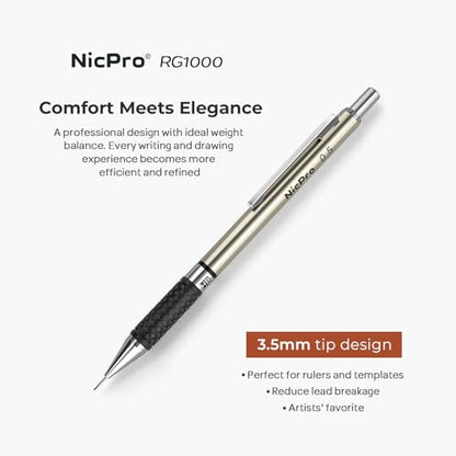 Nicpro 0.5 mm Art Mechanical Pencils Set in Case, 6 PCS - style: 6 Pack (0.5mm)