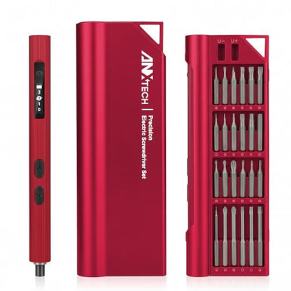 3.7V Mini Electric Screwdriver 52in1 Kit for Phone Laptop - color: 52-in-1-red