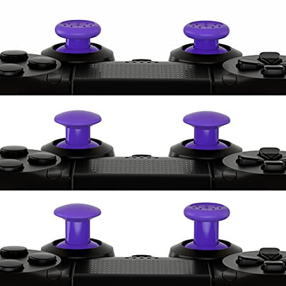 eXtremeRate ThumbsGear Interchangeable Ergonomic Thumbstick for PS5 Controller, for PS4 All Model Controller - 3 Height Domed and Concave Grips Adjustable Joystick - Purple - color: Purple