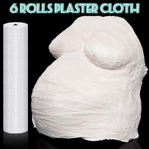 Heentan 6 Rolls Plaster Bandages Strips for Belly Cast Art,8 X 106 Inches - size: 8 x 106 Inch