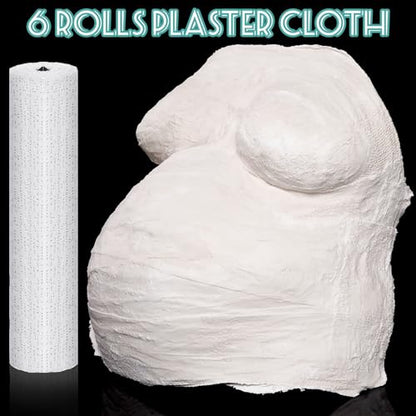 Heentan 6 Rolls Plaster Bandages Strips for Belly Cast Art,8 X 106 Inches - size: 8 x 106 Inch