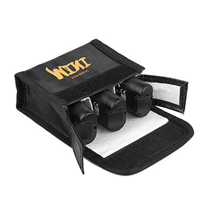 Micro Traders Battery Safe Bag Storage Sack Pouch Fireproof Explosion-Proof Charge Protective Guard for 3Pc Li-po Battery Protection Compatible with DJI Mavic Mini