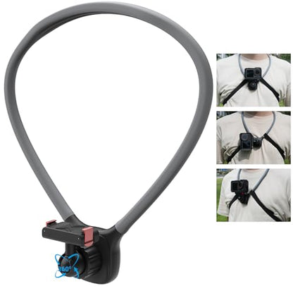Osmo Action Neck Mount with Chest Strap for DJI Action 5 Pro 4 3 Osmo 360, Magnetic Quick Release Hanging Necklace Body Strap POV Holder Accessories - color: For DJI Action 5 4 3 Osmo 360