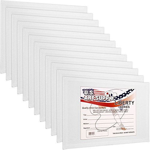 U.S. Art Supply 18 X 24 Inch Art Canvas Board Panels 12 Pack - 8 Ounce - size: 18" x 24"