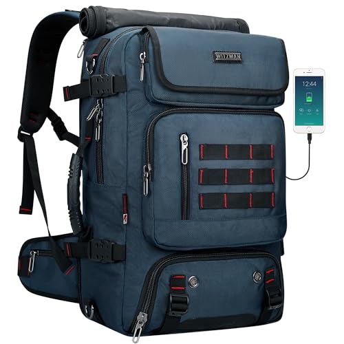 WITZMAN Carry on Travel Backpack for Men Airline Approved Fits 16" Laptop - color: 04.blue