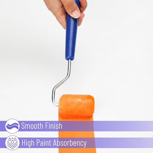 Bates- Mini Foam Paint Roller Kit, 2 Inch, 3 Pack, High-Density Foam Covers for Smooth Finish, Ideal for Walls, Doors, Cabinets and Small Projects