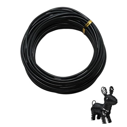9 Gauge(3mm) Aluminum Craft Wire, 33Ft Bendable Metal Wire, Black - color: Black, size: 3mm