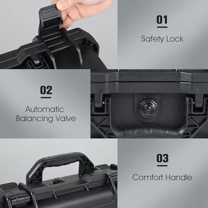 UTEBIT Hard Case for DJI Mini 3/Mini 4 Pro, Waterproof Hard Shell with Foam
